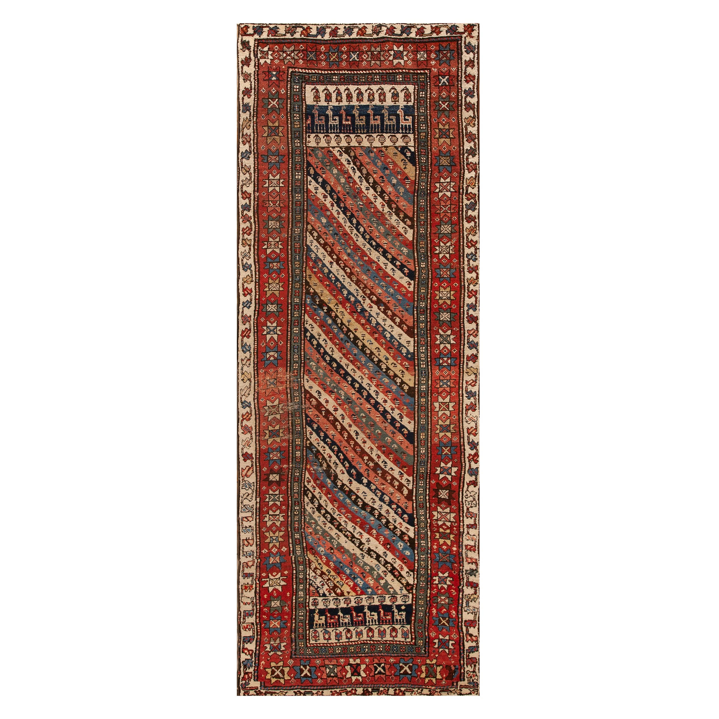 XIX secolo N.W. Tappeto persiano ( 3'6'' x 10' - 107 x 305 )