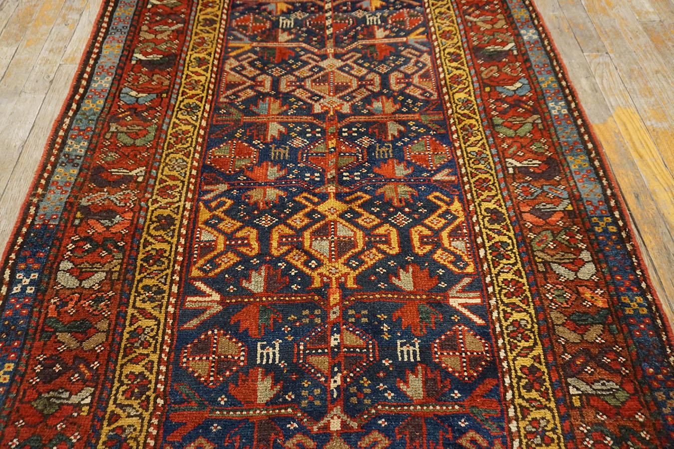 Hand-Knotted 19th Century N.W. Persian Carpet ( 3'8