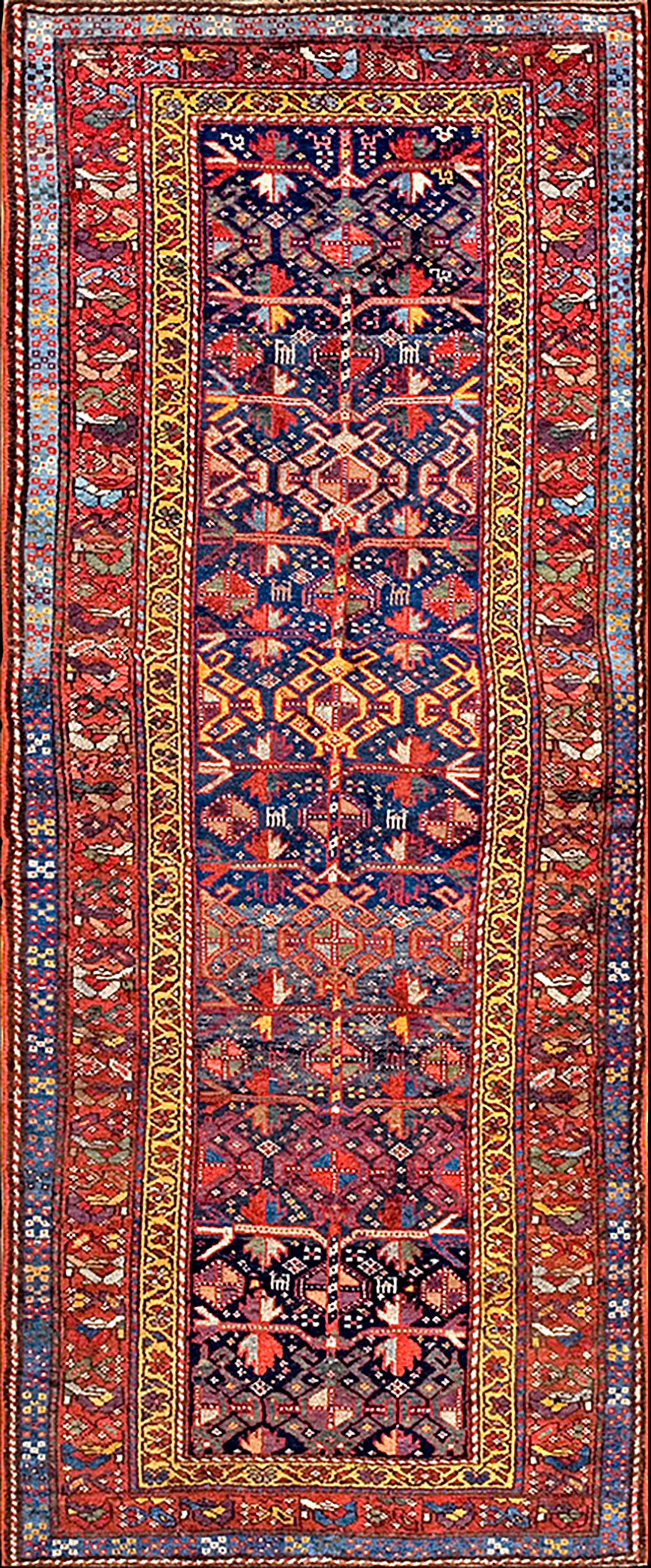 19th Century N.W. Persian Carpet ( 3'8" x 9'4" - 112 x 274 ) For Sale