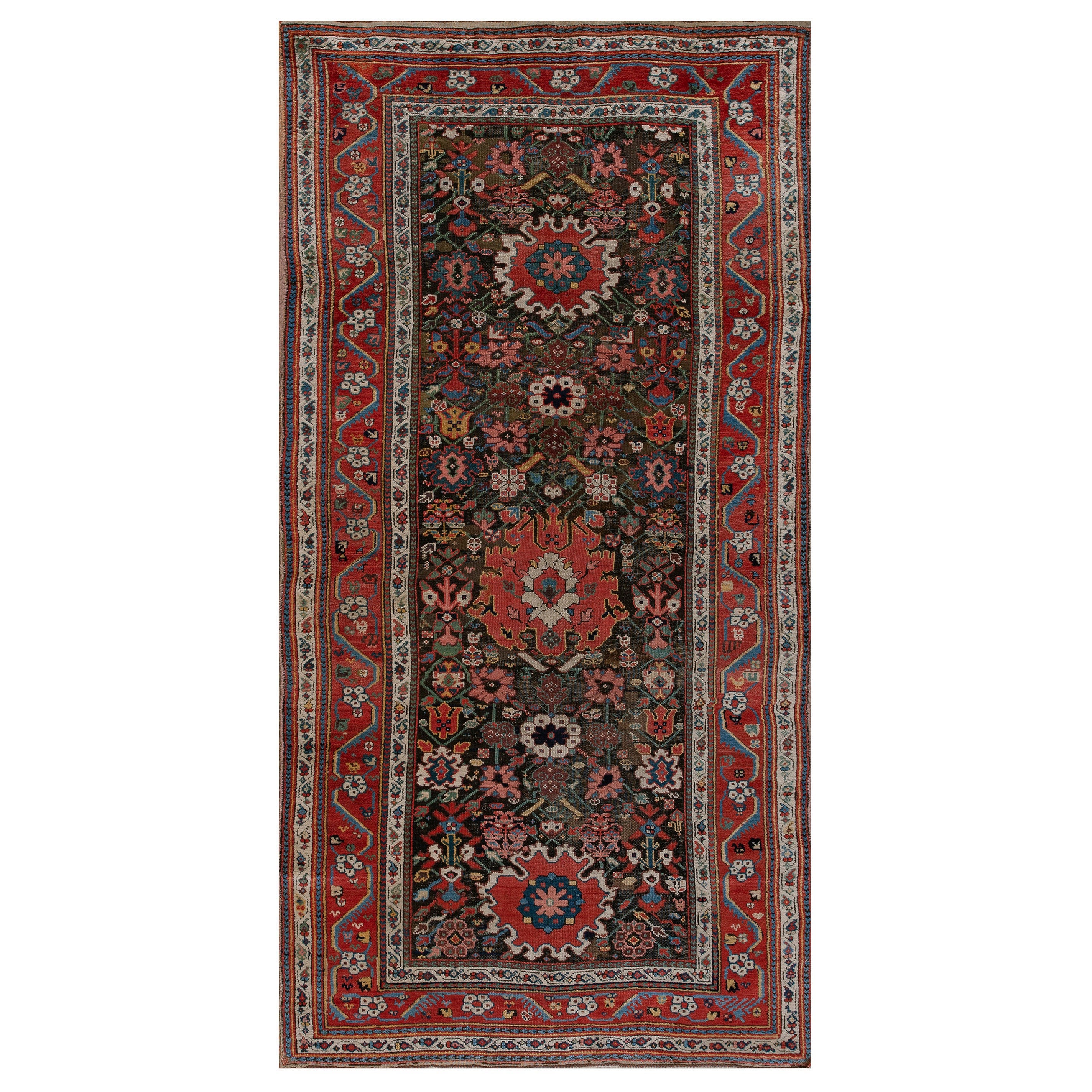 19ème siècle N.W. Tapis persan ( 4'6'' x 9'1'' - 137 x 279 )