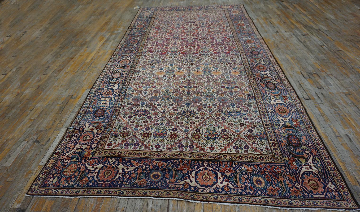 Hand-Knotted 19th Century N.W. Persian Garden Design Gallery Carpet (7'6