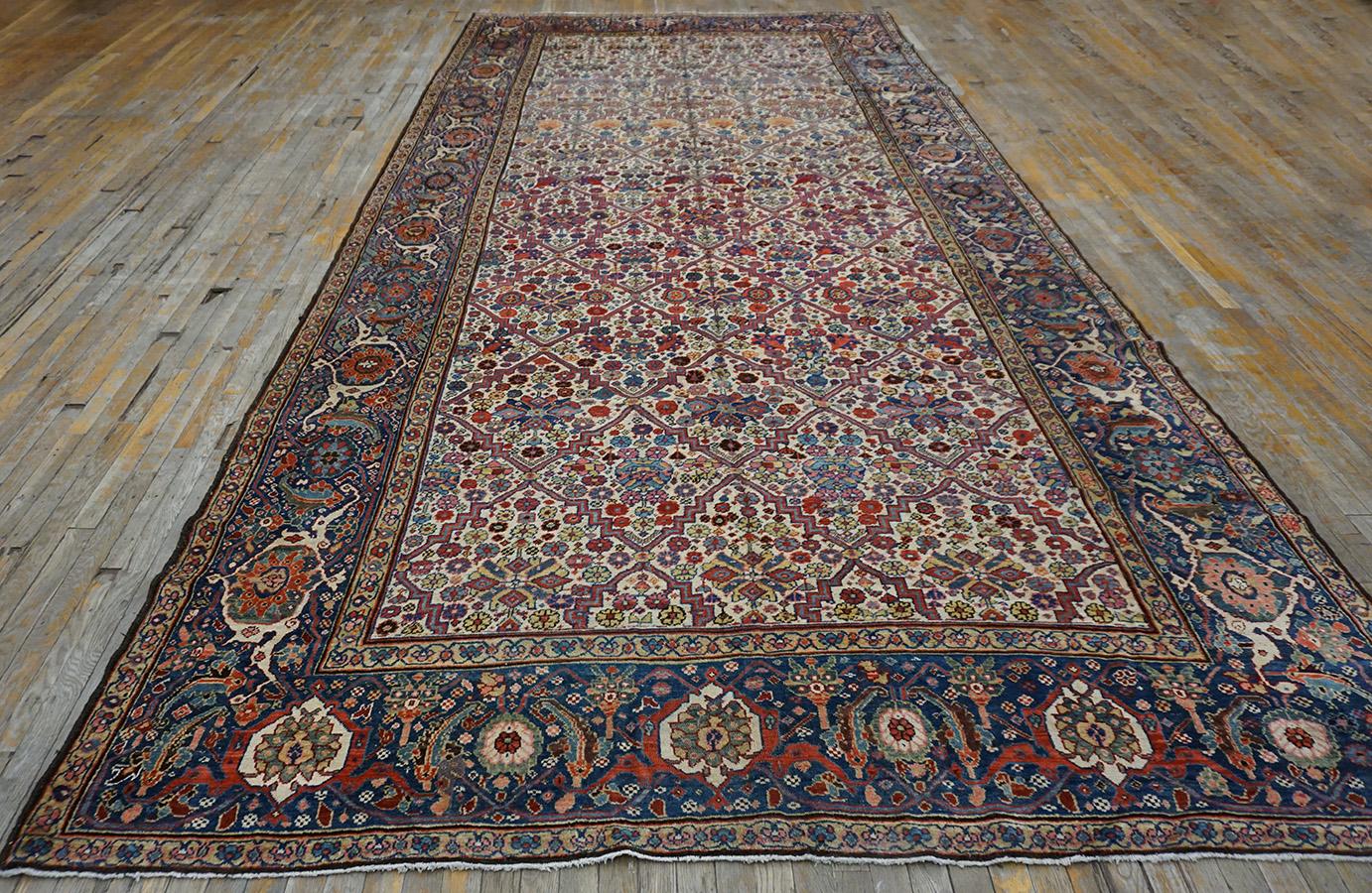 Wool 19th Century N.W. Persian Garden Design Gallery Carpet (7'6