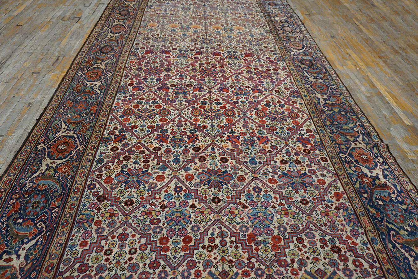 19th Century N.W. Persian Garden Design Gallery Carpet (7'6