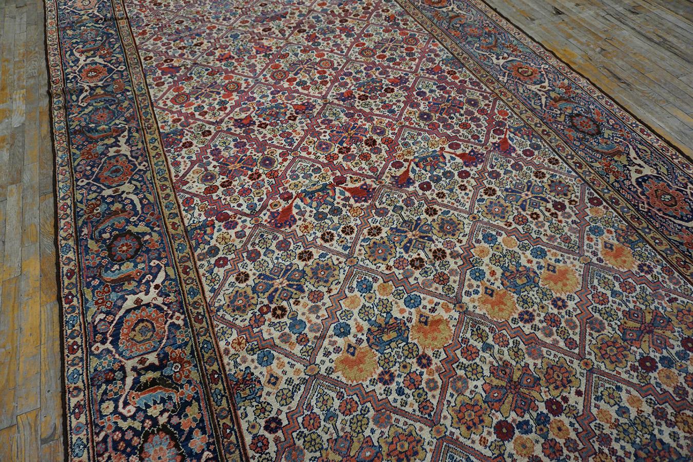 19th Century N.W. Persian Garden Design Gallery Carpet (7'6