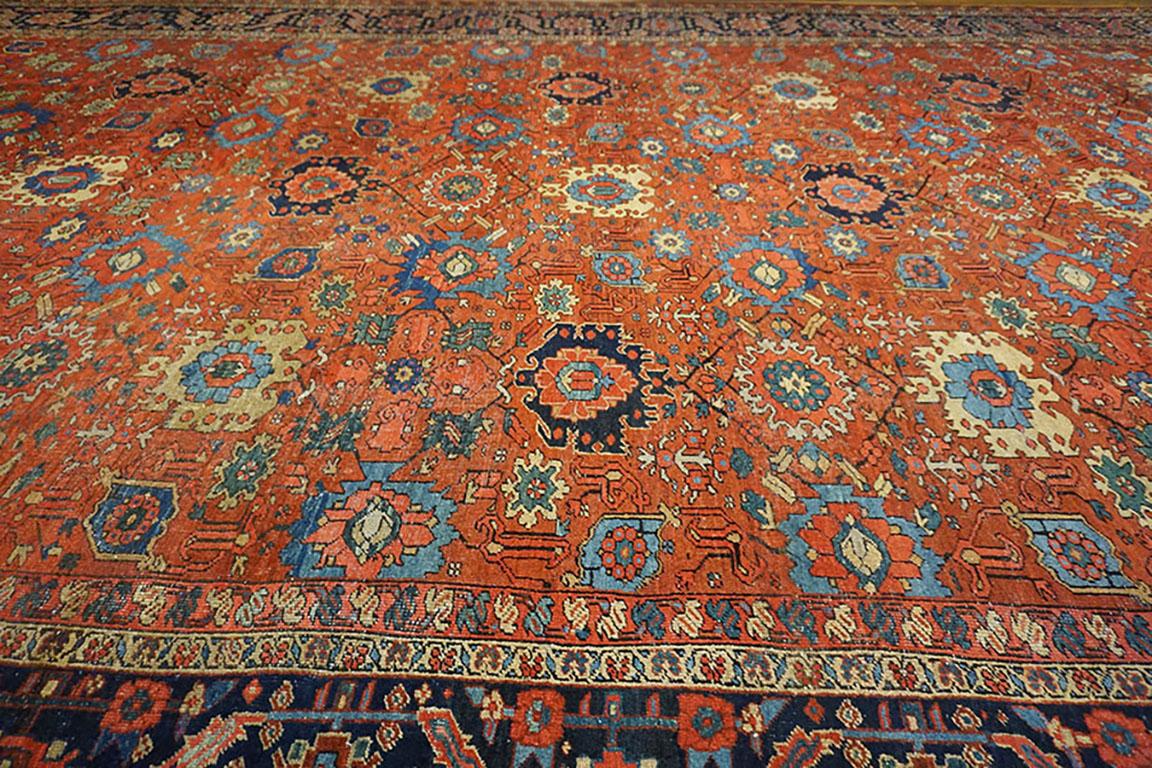 19. Jahrhundert N.W. Persischer Heriz-Teppich mit Harshang-Design im Zustand „Gut“ im Angebot in New York, NY