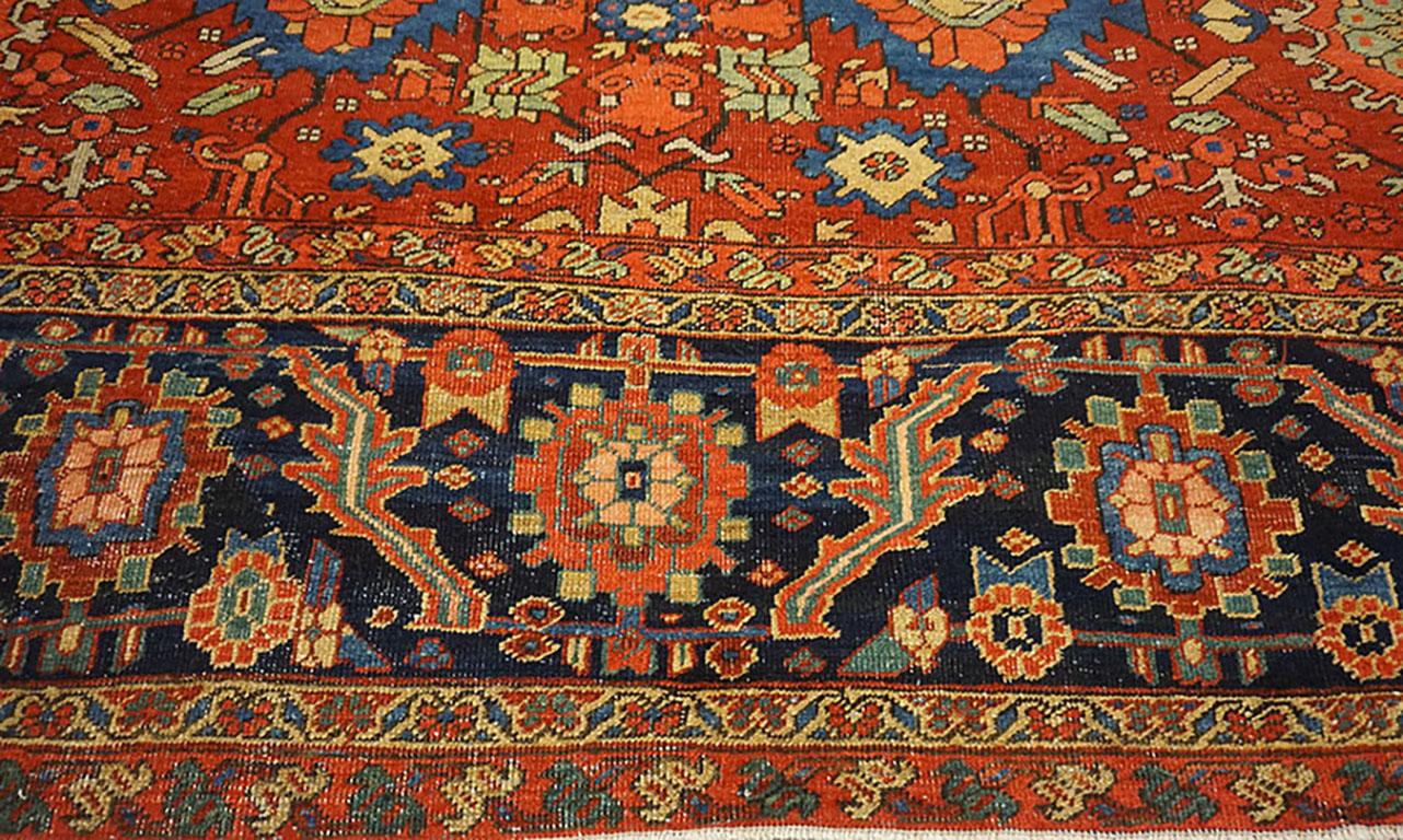 19. Jahrhundert N.W. Persischer Heriz-Teppich mit Harshang-Design im Angebot 1