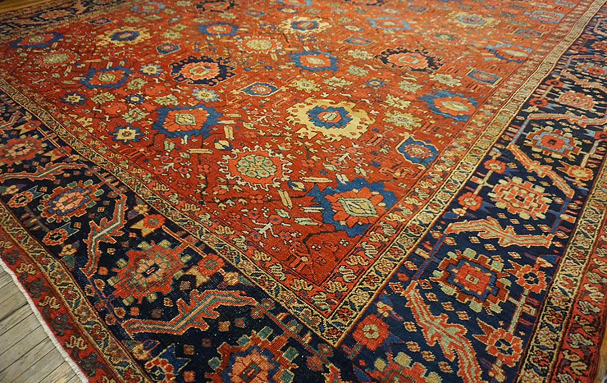 19. Jahrhundert N.W. Persischer Heriz-Teppich mit Harshang-Design im Angebot 2