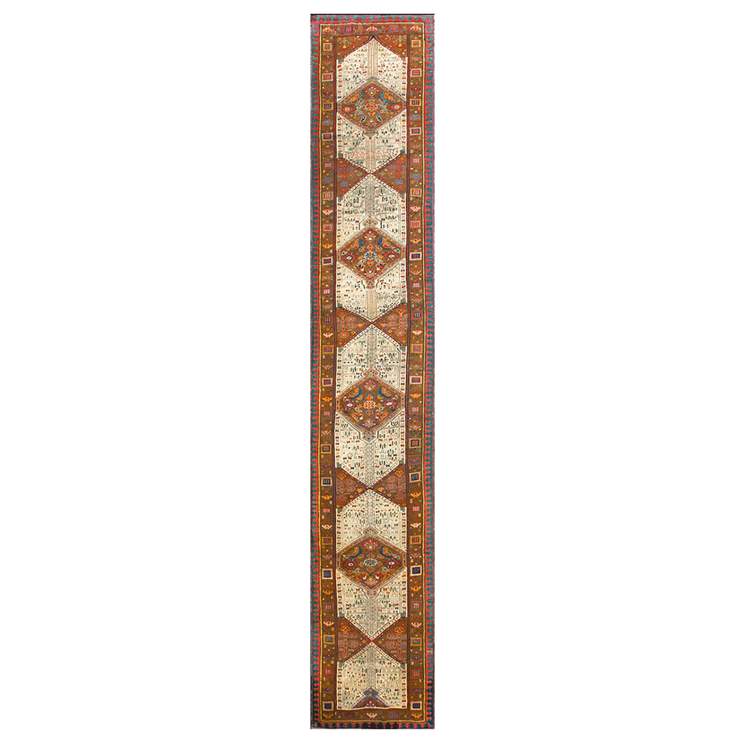 19. Jahrhundert N.W. Persischer Serab-Teppich ( 3'3" x 196' -  99 x 580 )