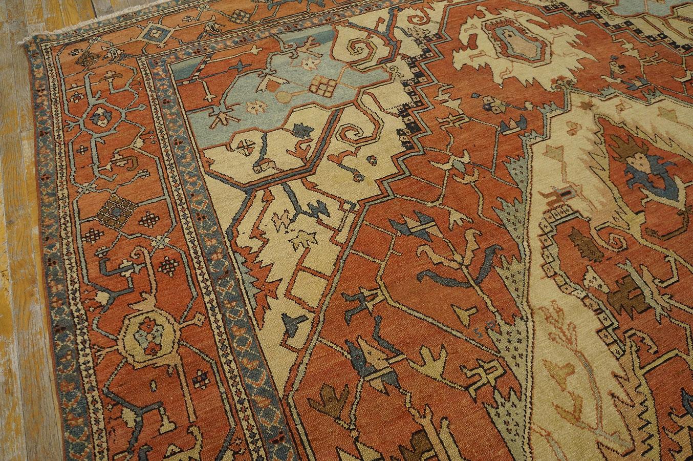 19th Century N.W. Persian Serapi Carpet ( 10' x 13'3