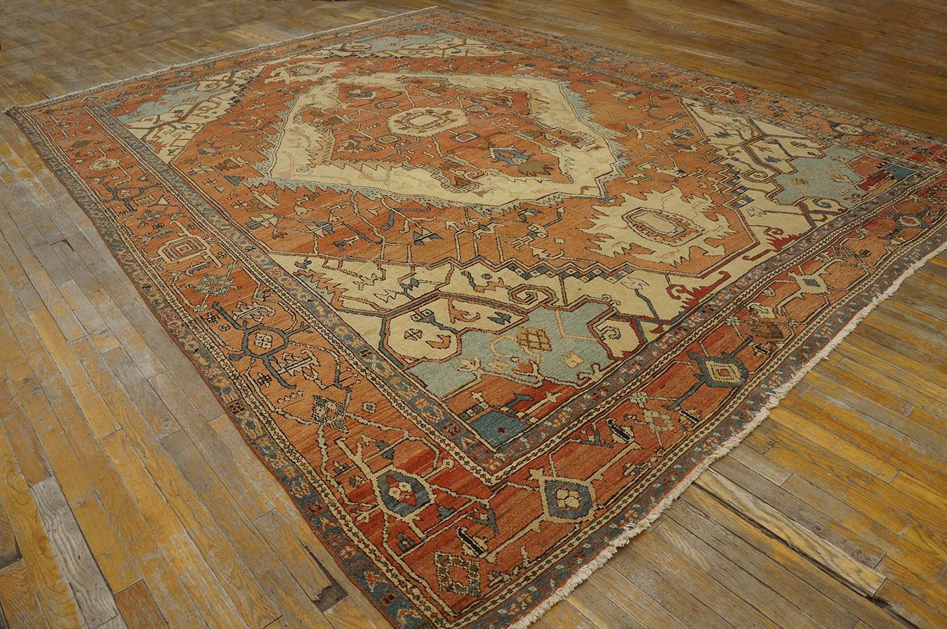 Late 19th Century 19th Century N.W. Persian Serapi Carpet ( 10' x 13'3