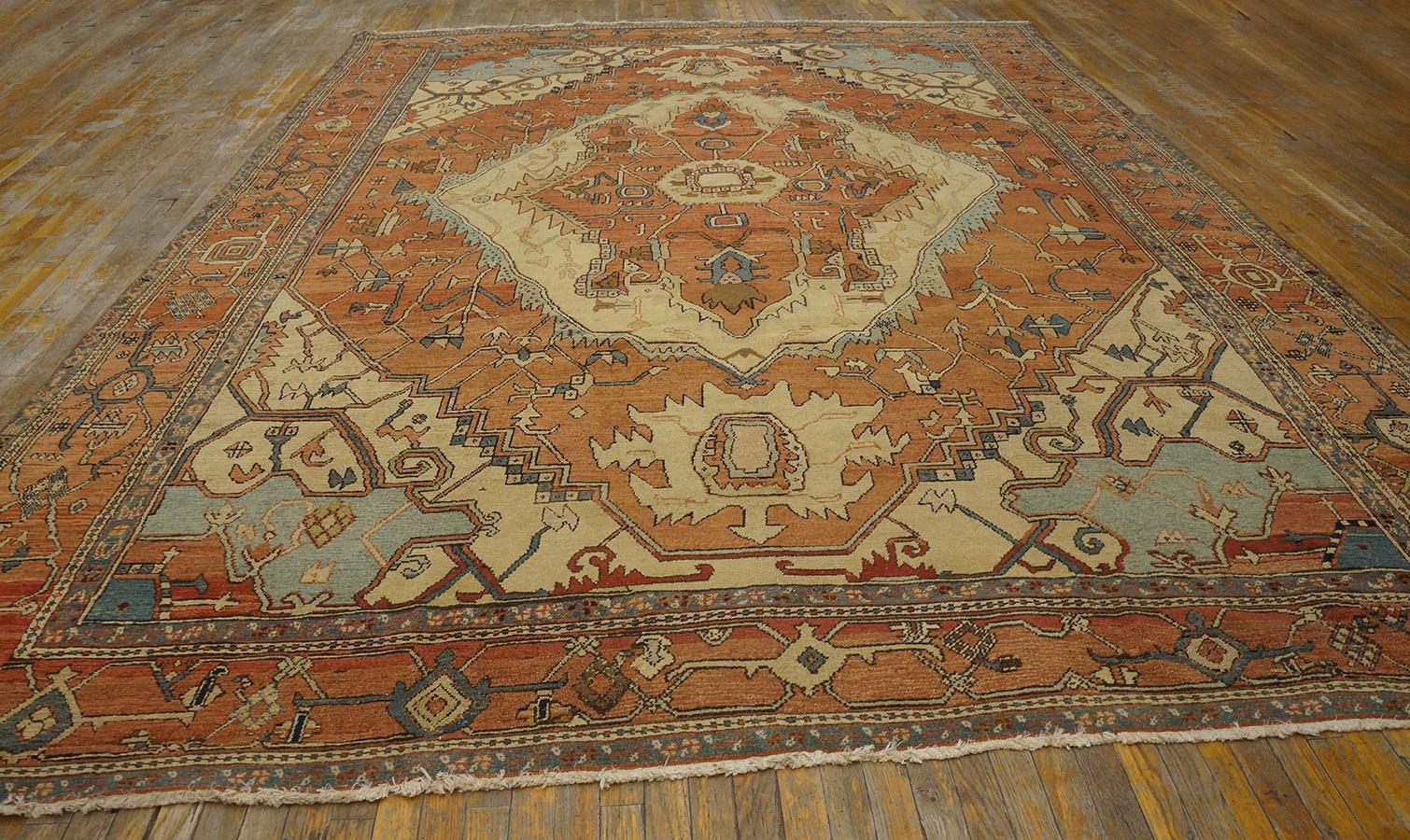 19th Century N.W. Persian Serapi Carpet ( 10' x 13'3