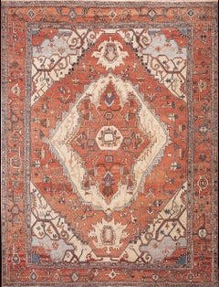 Antique 19th Century N.W. Persian Serapi Carpet ( 10' x 13'3" - 305 x 404 )