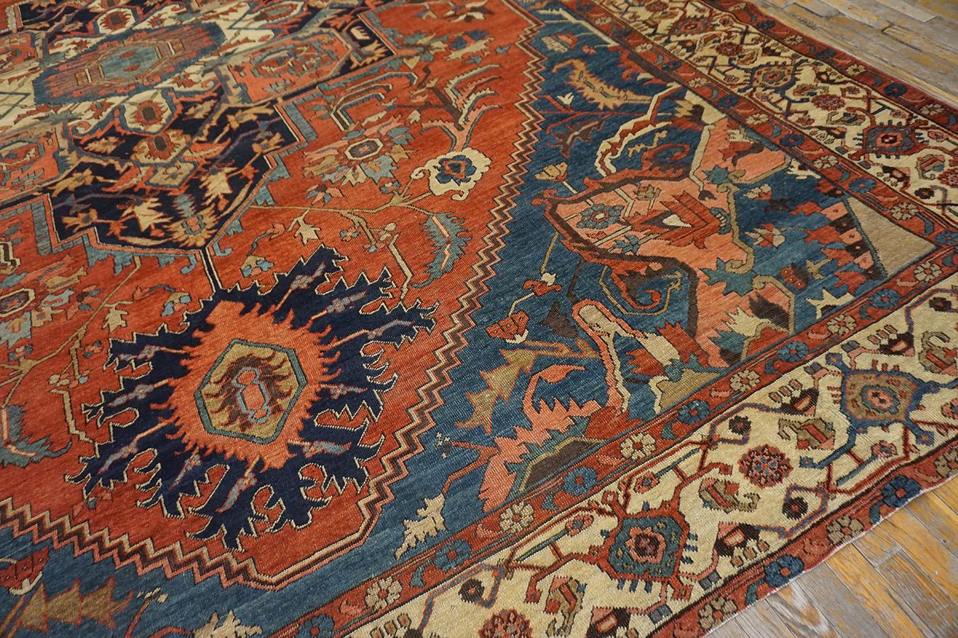 19th Century N.W. Persian Serapi Carpet ( 11'10