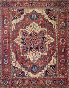 XIX secolo N.W. Tappeto Persiano Serapi ( 11'8" x 14' - 356 x 434 )