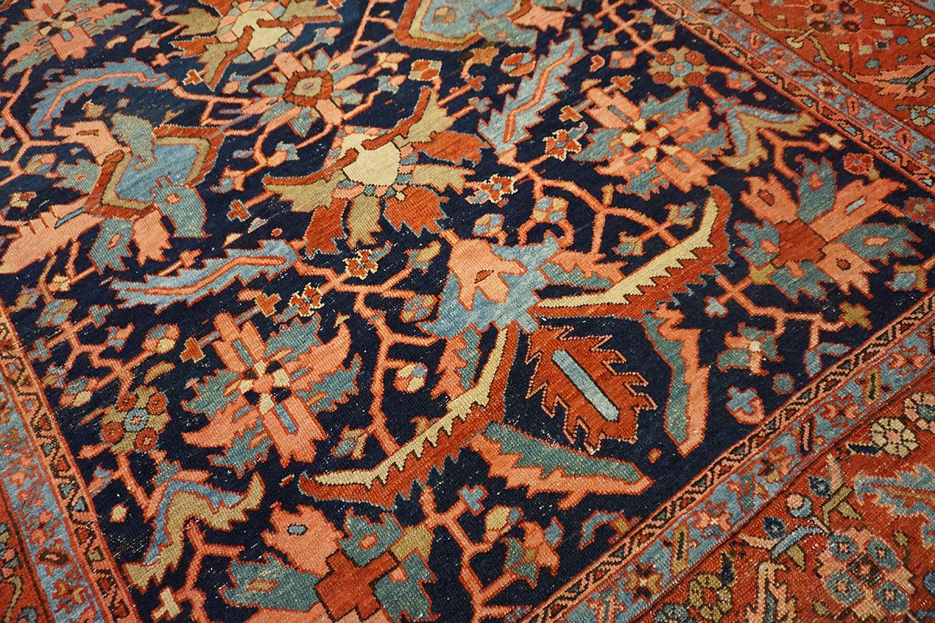19ème siècle N.W. Tapis persan Serapi ( 9' x 11'6