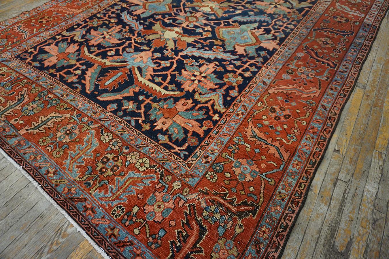 Late 19th Century 19th Century N.W. Persian Serapi Carpet ( 9' x 11'6
