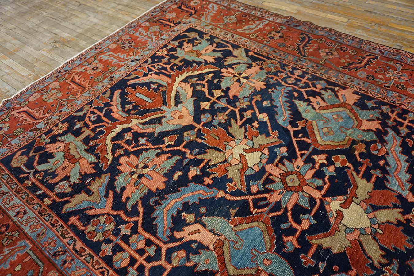 19th Century N.W. Persian Serapi Carpet ( 9' x 11'6