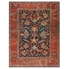 Antique 19th Century N.W. Persian Serapi Carpet ( 9' x 11'6" - 275 x 350 )