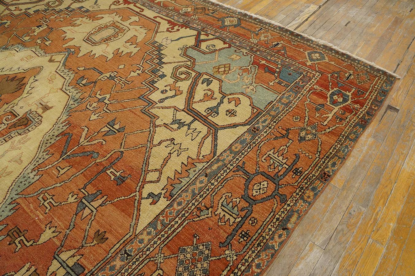 19th Century N.W. Persian Serapi Carpet ( 9'6