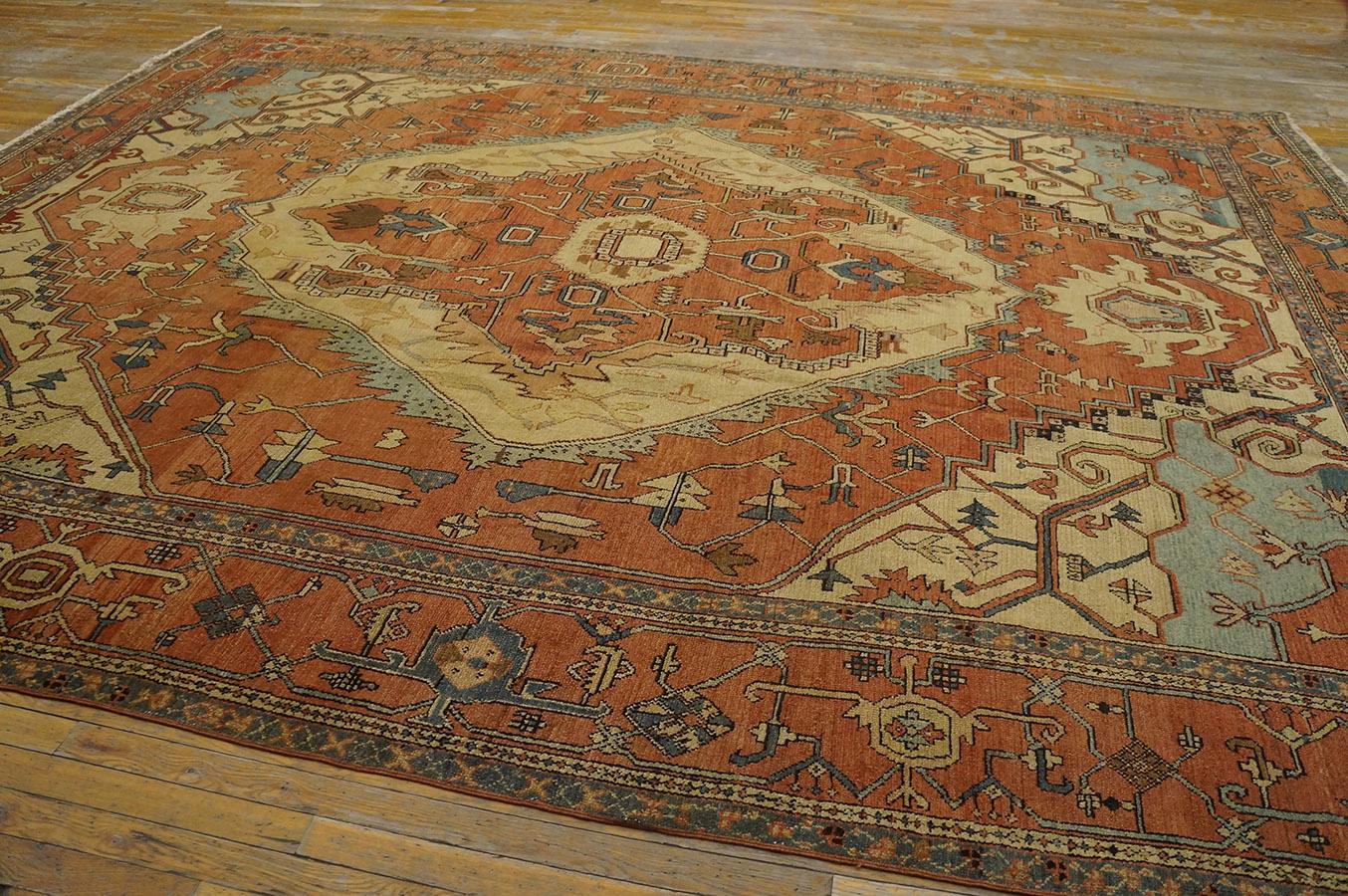 19th Century N.W. Persian Serapi Carpet ( 9'6