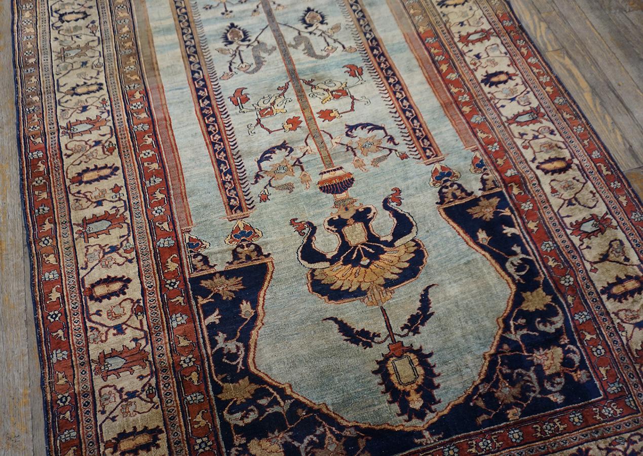 19. Jahrhundert N.W. Persischer Heriz-Teppich aus Seide ( 4' x 6' - 122 x 183) im Angebot 6