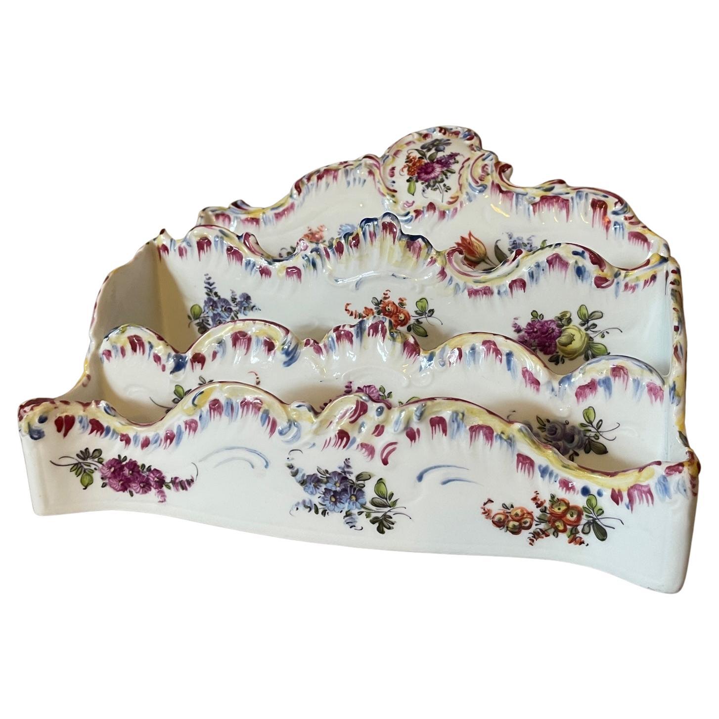 19th Century Nyon Porcelain Letters Holder, 1890s For Sale