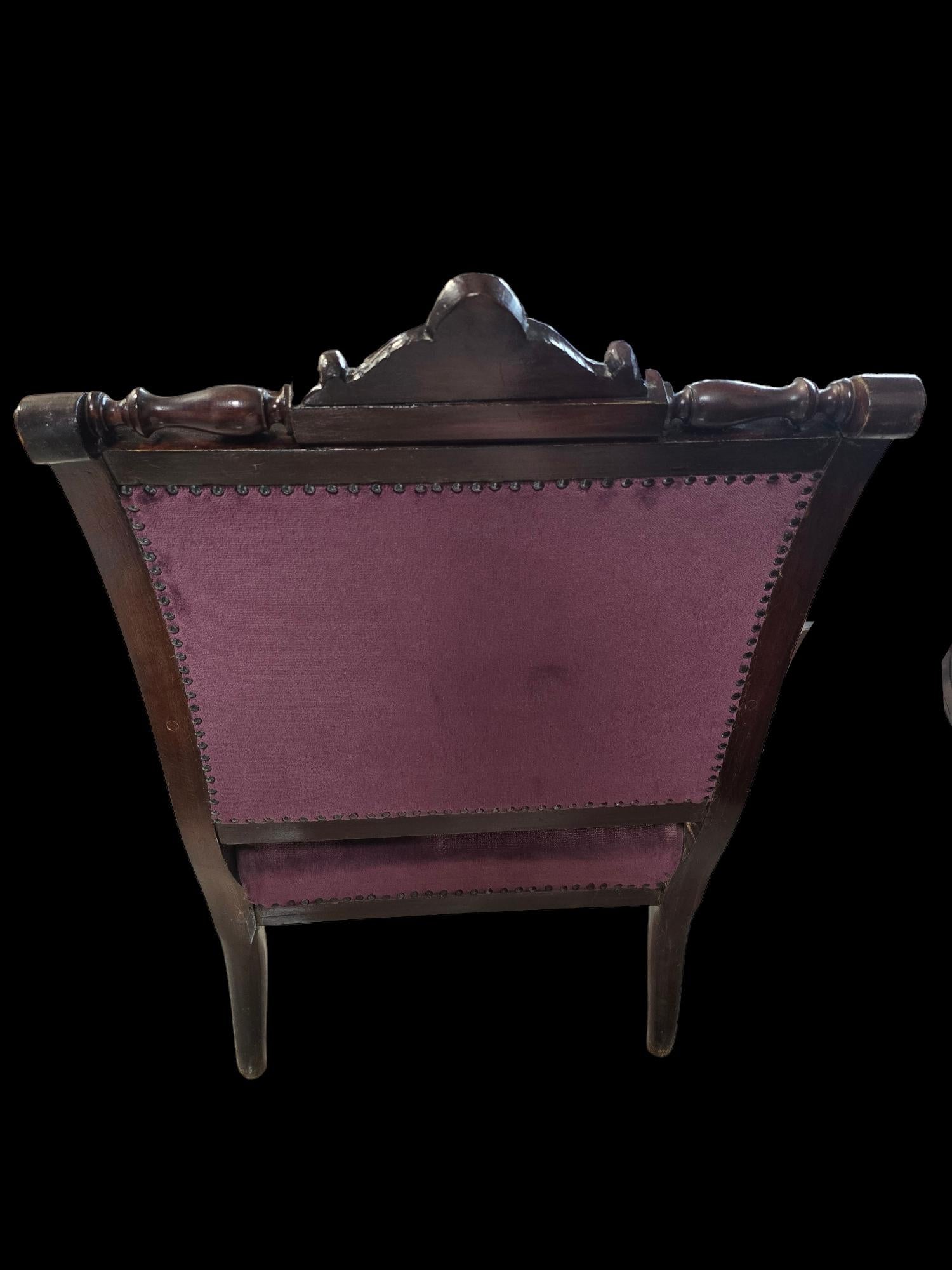 Joinery 19th Century o-nemet garnitura , 2 fotel + asztal For Sale