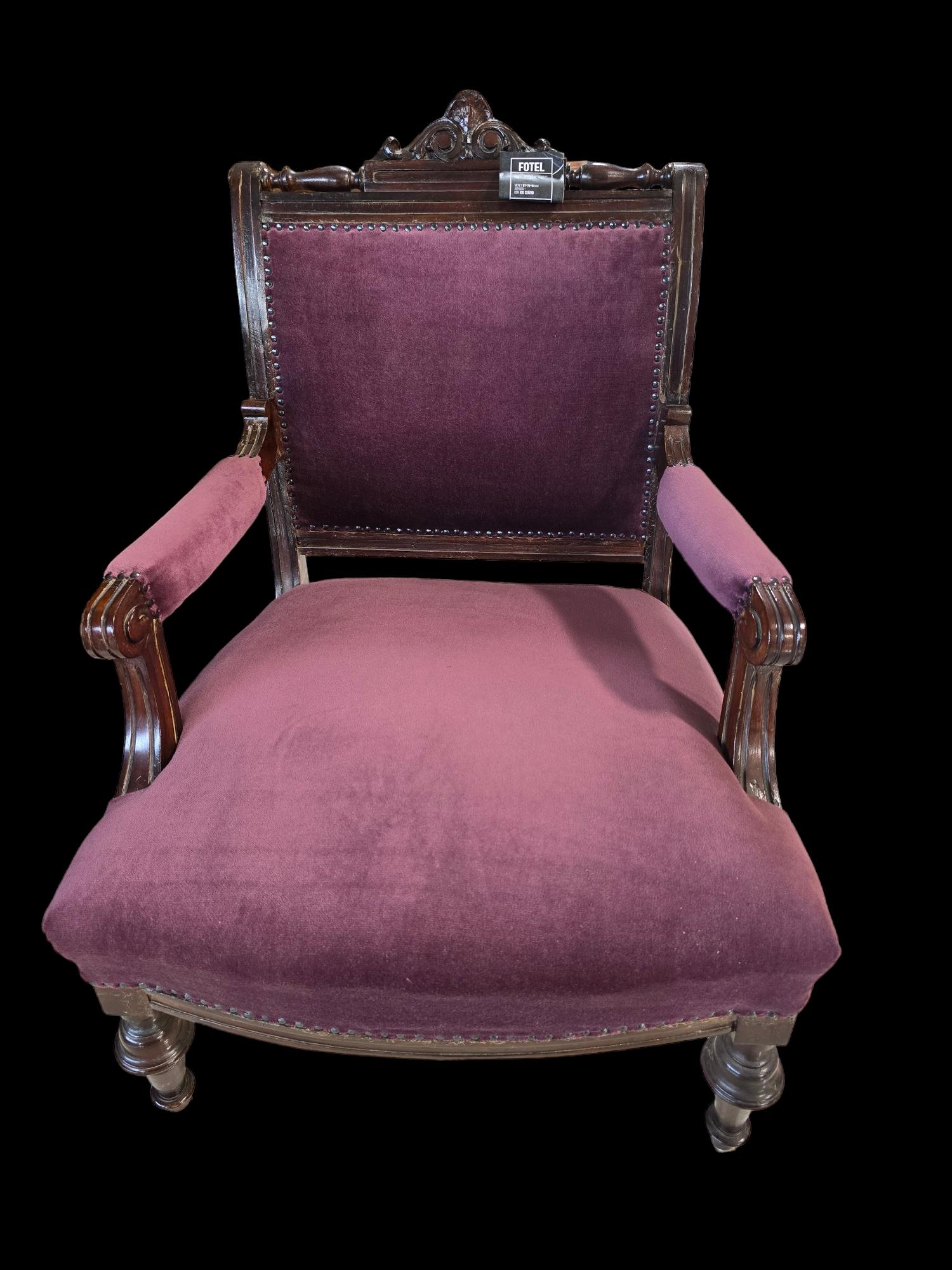 19th Century o-nemet garnitura , 2 fotel + asztal In Good Condition For Sale In Kerepes, HU