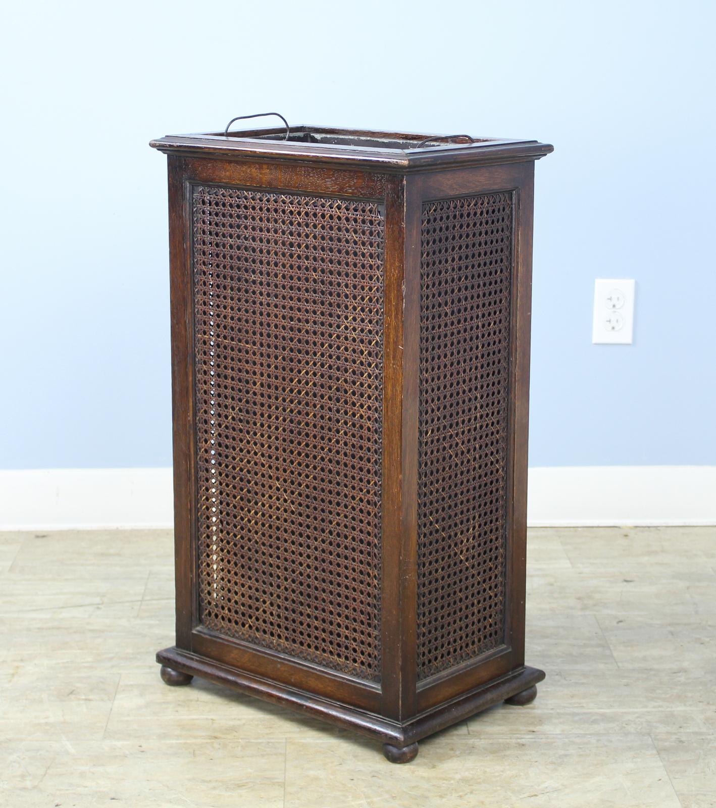 19th Century Oak and Cane Stick or Umbrella Stand In Good Condition For Sale In Port Chester, NY