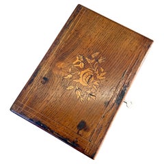 19th Century Oak and Fruitwood Intarsia Jewelry Box