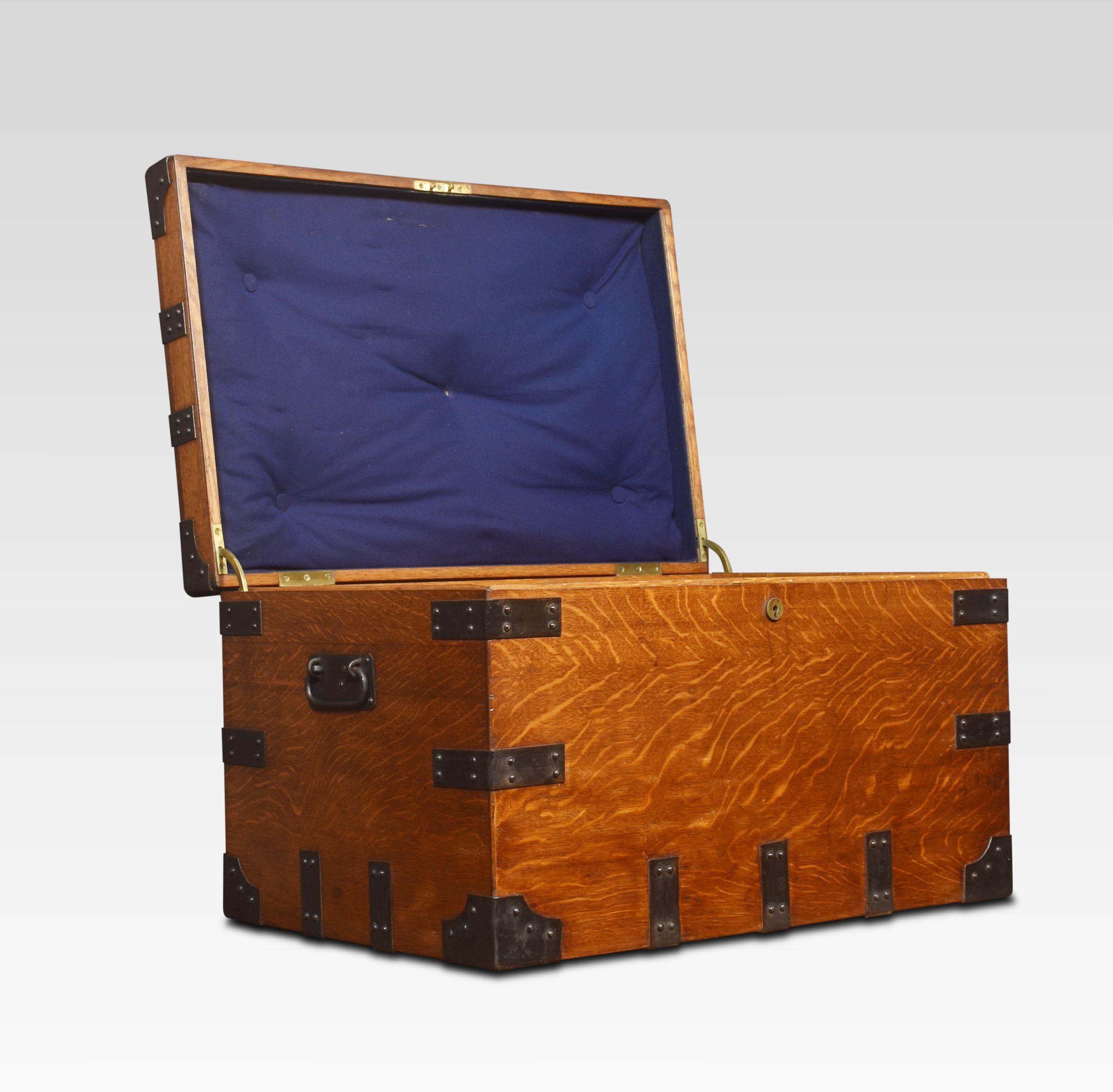 19th Century Oak and Iron Bound Silver Chest In Good Condition For Sale In Cheshire, GB