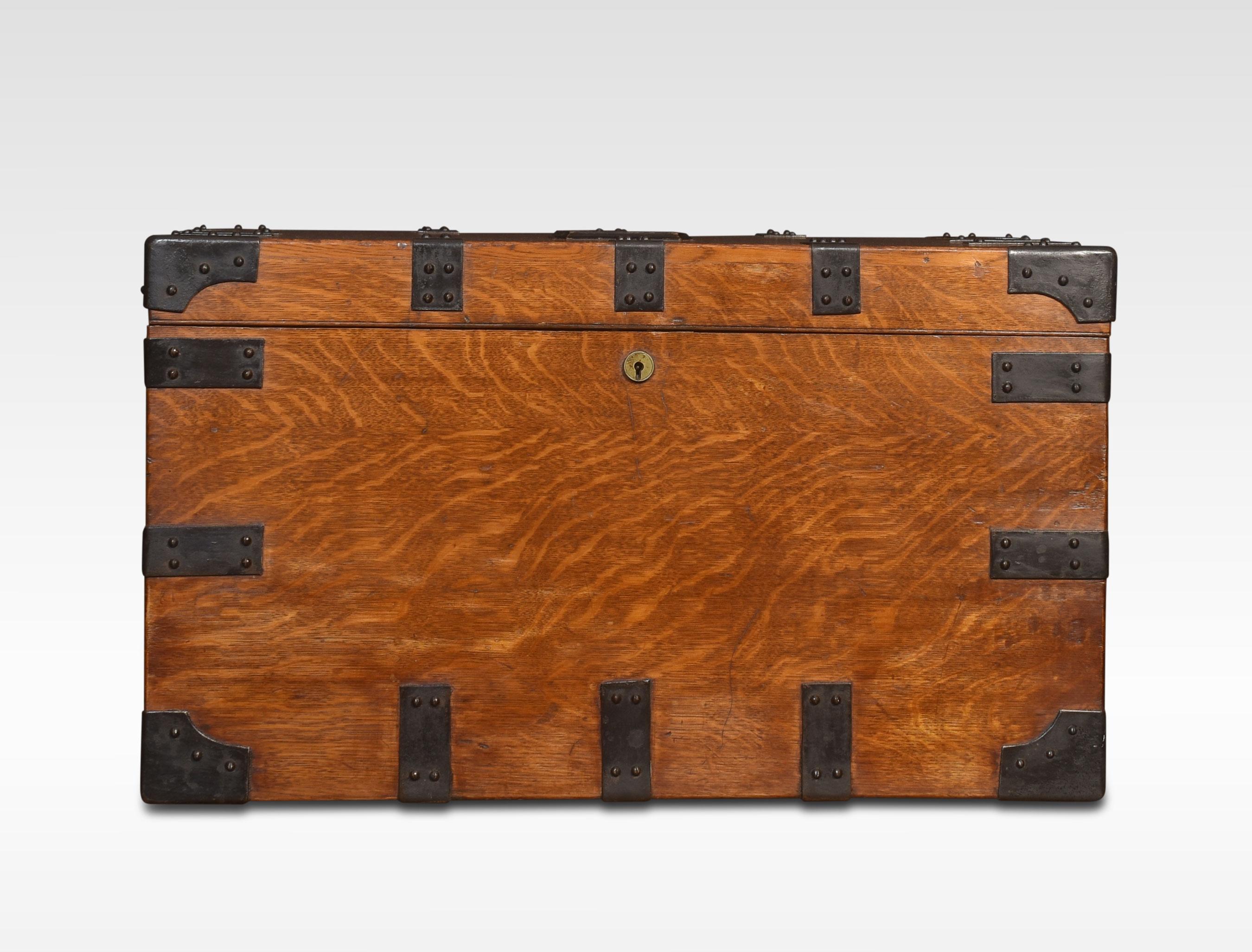19th Century Oak and Iron Bound Silver Chest For Sale 1