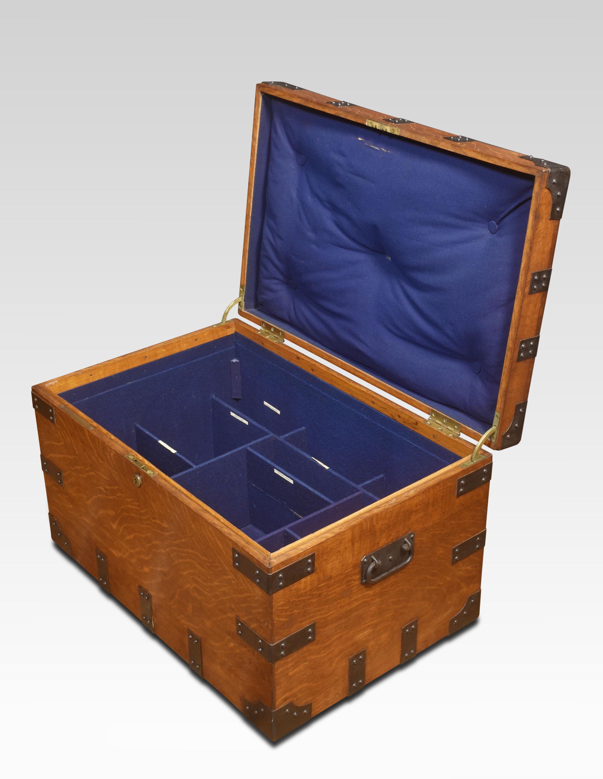 19th Century Oak and Iron Bound Silver Chest For Sale 3