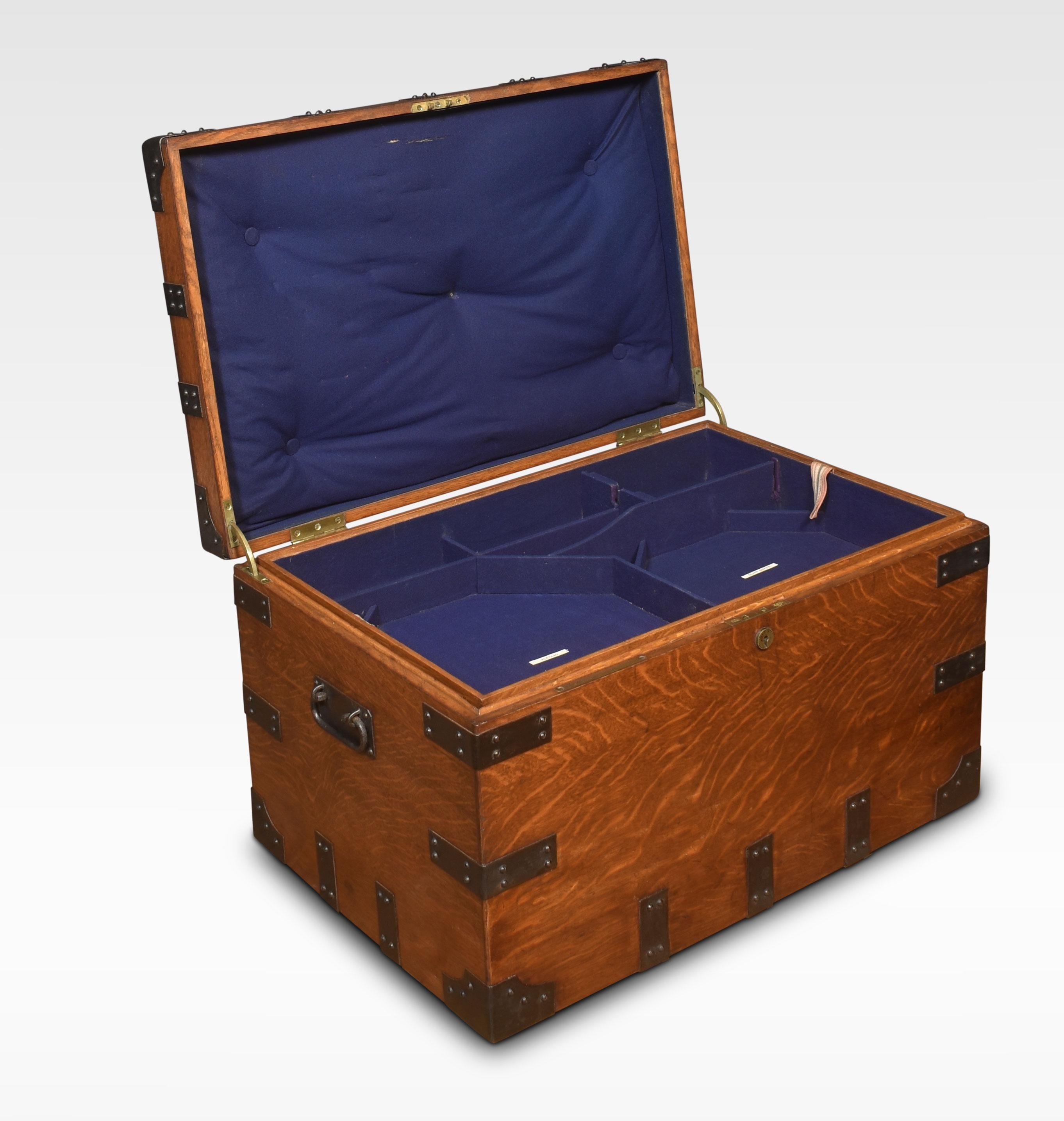 19th Century Oak and Iron Bound Silver Chest For Sale 4