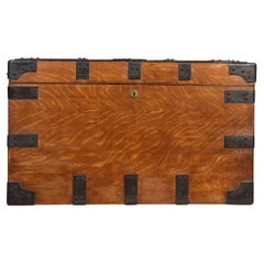 19th Century Oak and Iron Bound Silver Chest