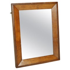 Miroir mural en chêne et acajou du XIXe siècle