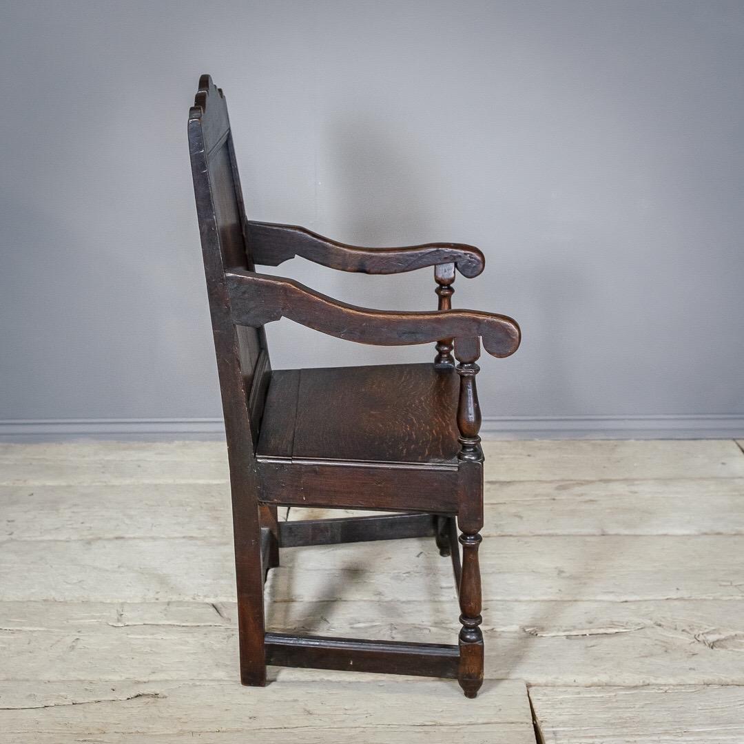 Early 19th century large scale armchair, wonderful wear to the arms and front stretcher, circa 1820. Seat Height 46 cm.
Dimensions: 60cm x 110cm x 53cm.