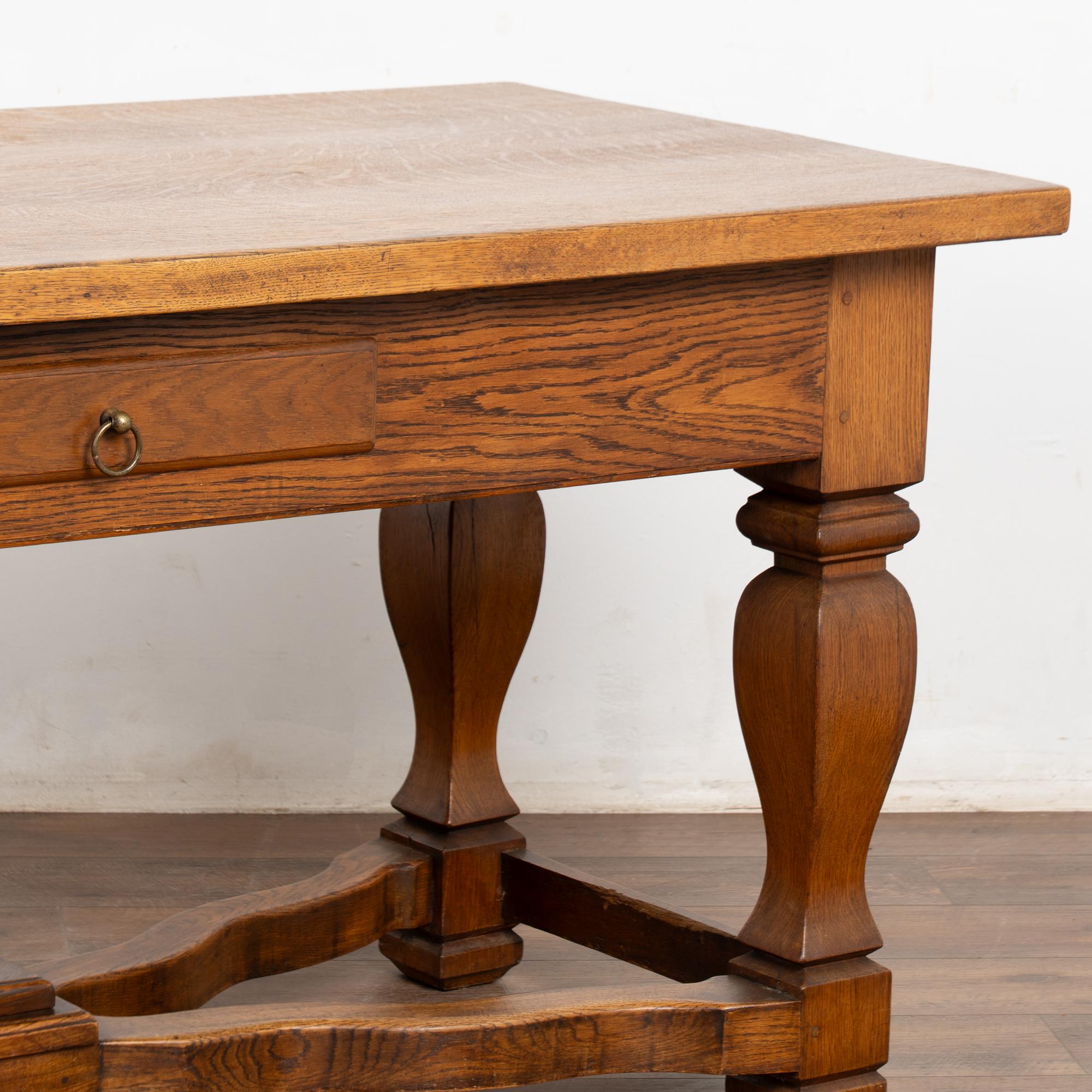19th Century Oak Baroque Library Table For Sale 6