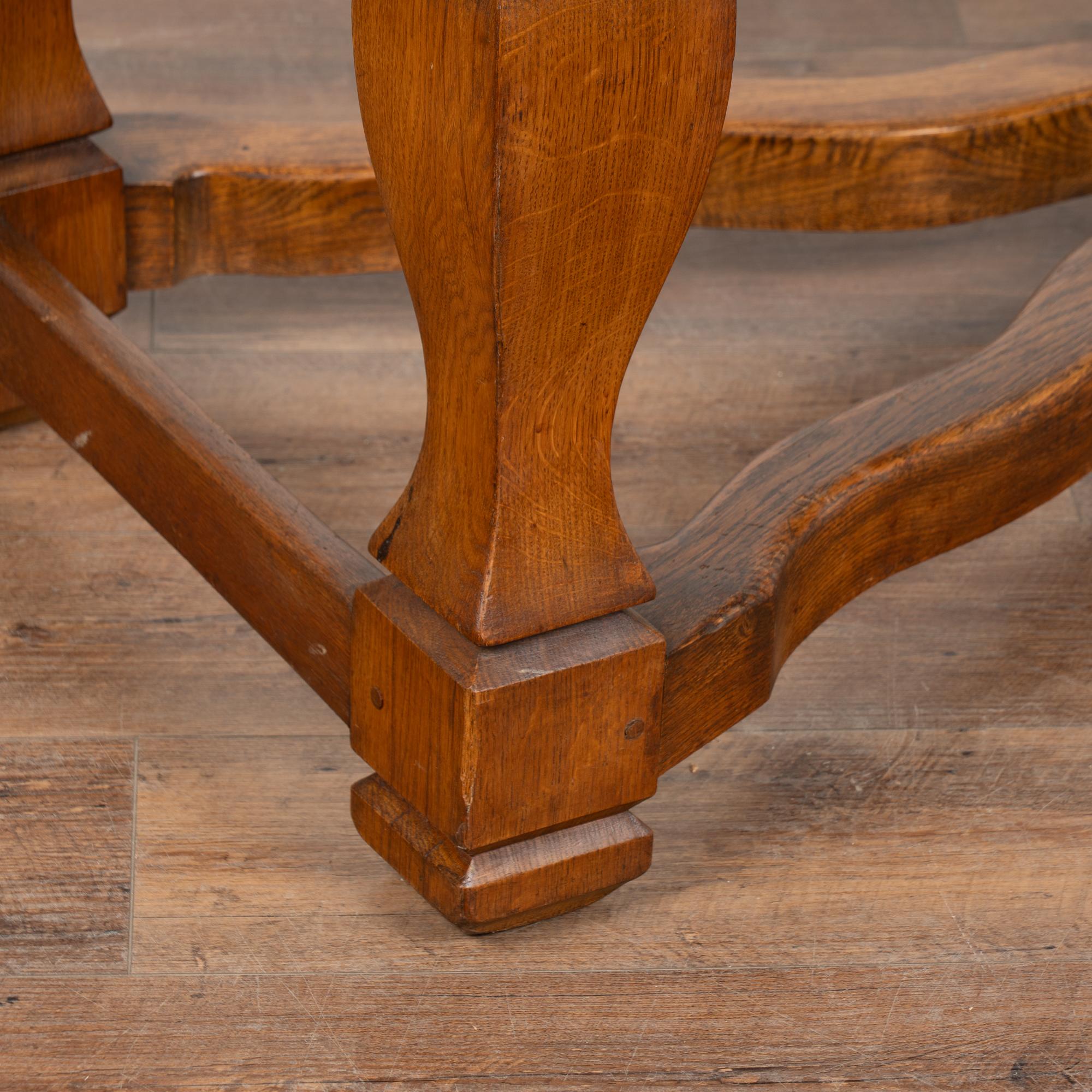 19th Century Oak Baroque Library Table For Sale 7