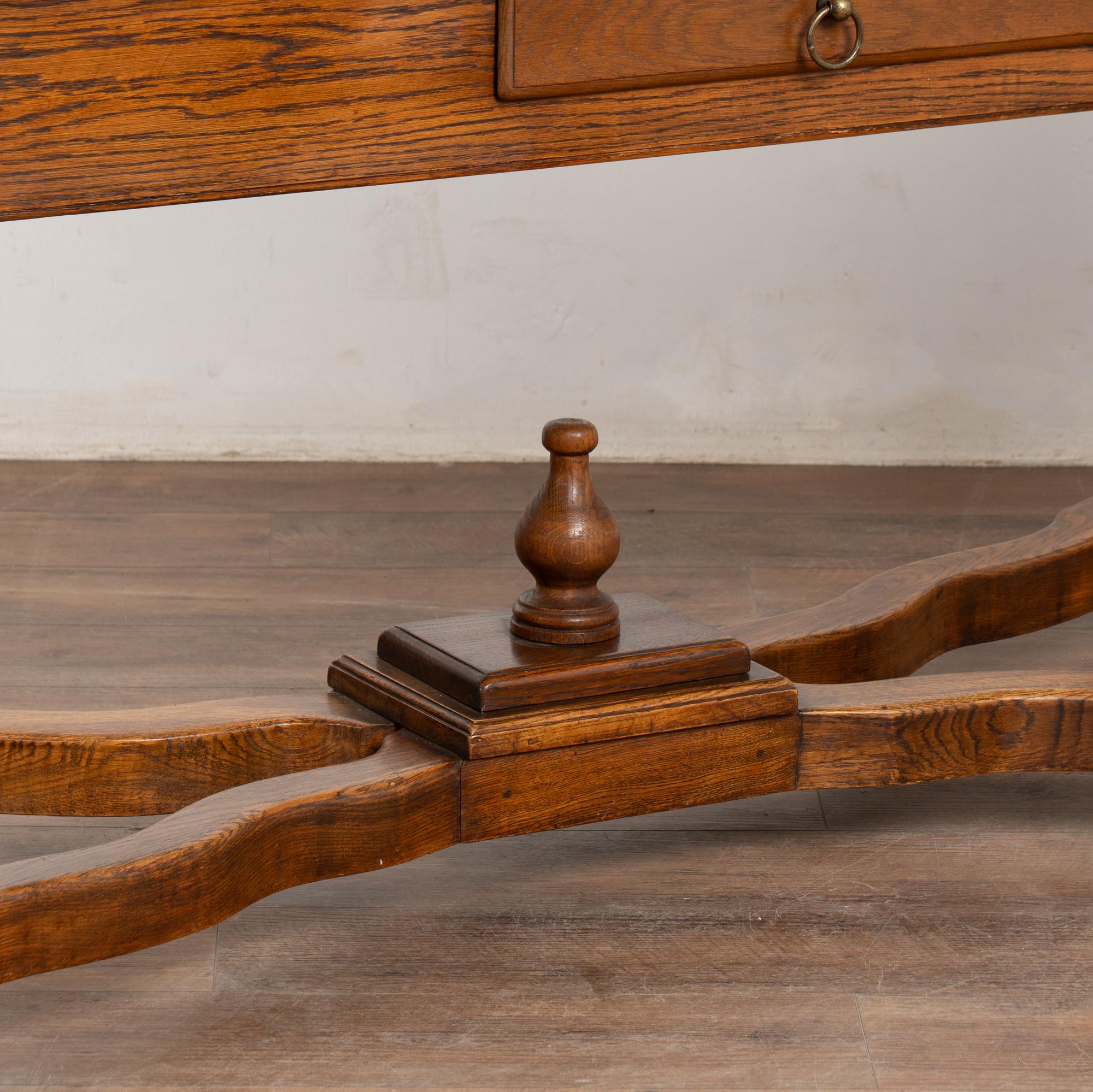 19th Century Oak Baroque Library Table For Sale 8