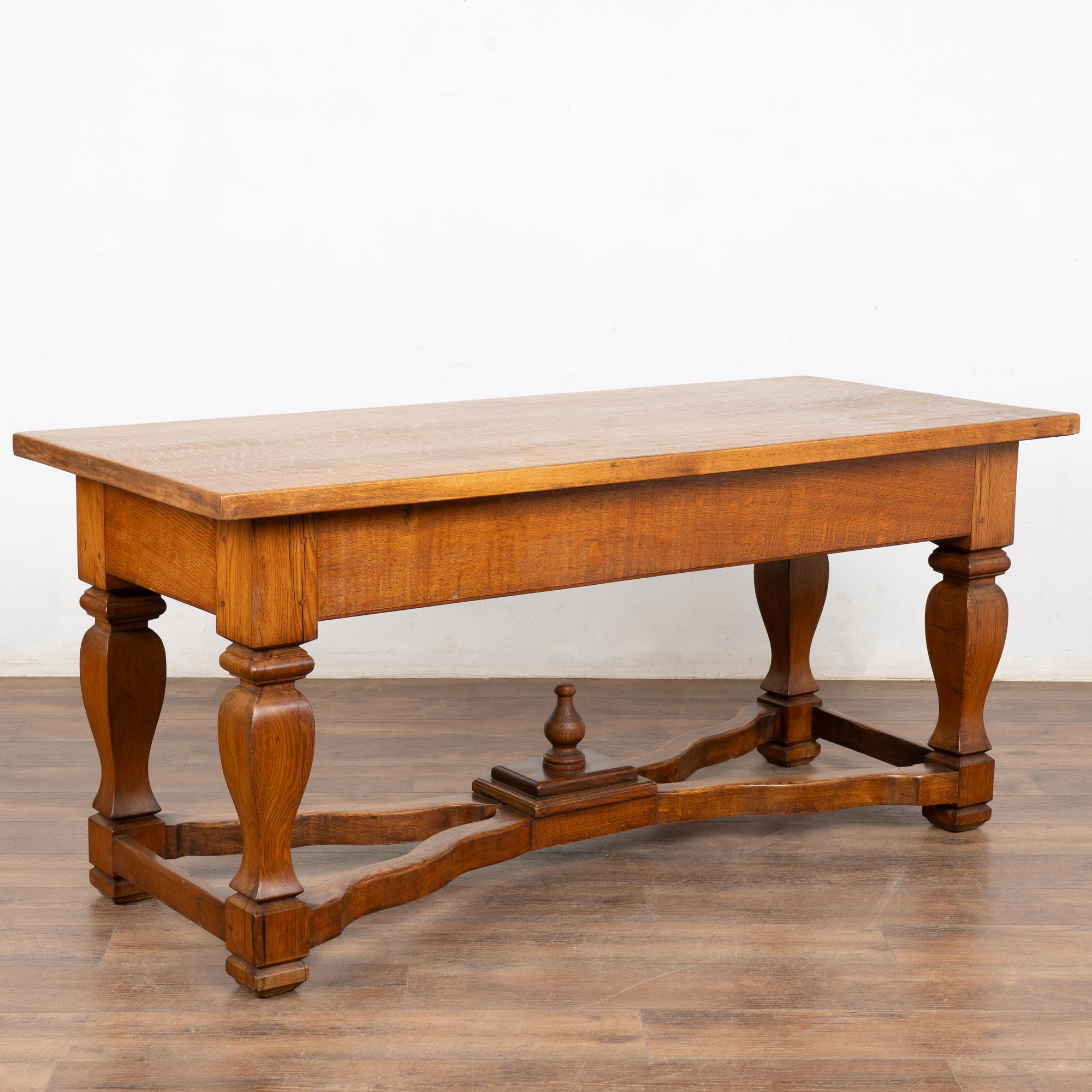 19th Century Oak Baroque Library Table For Sale 10