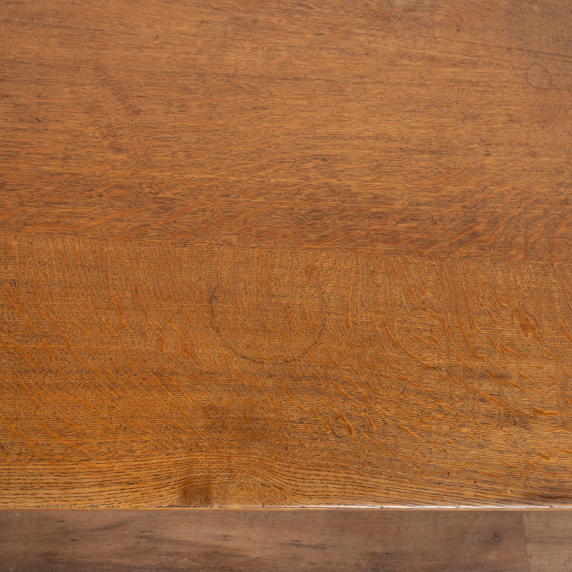 19th Century Oak Baroque Library Table For Sale 3