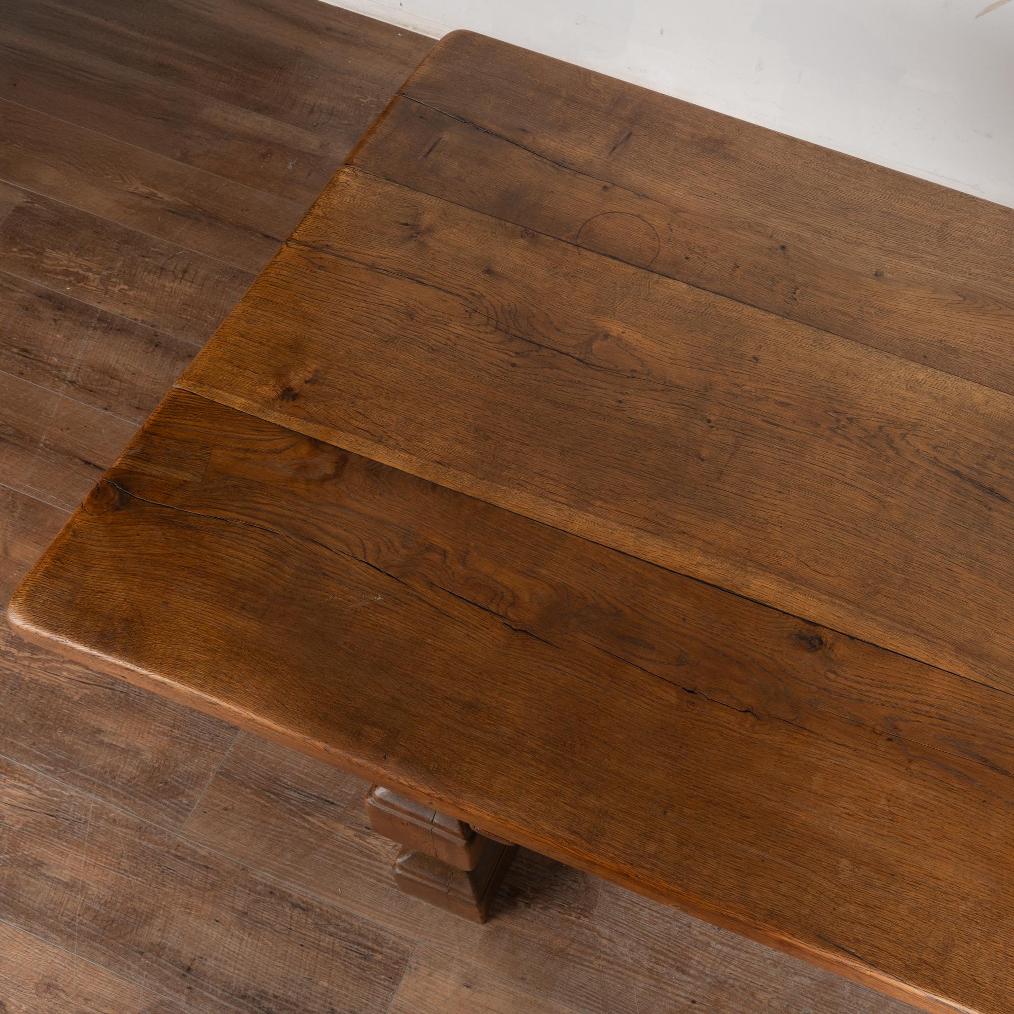 19th Century Oak Baroque Style Library Table from Denmark For Sale 2