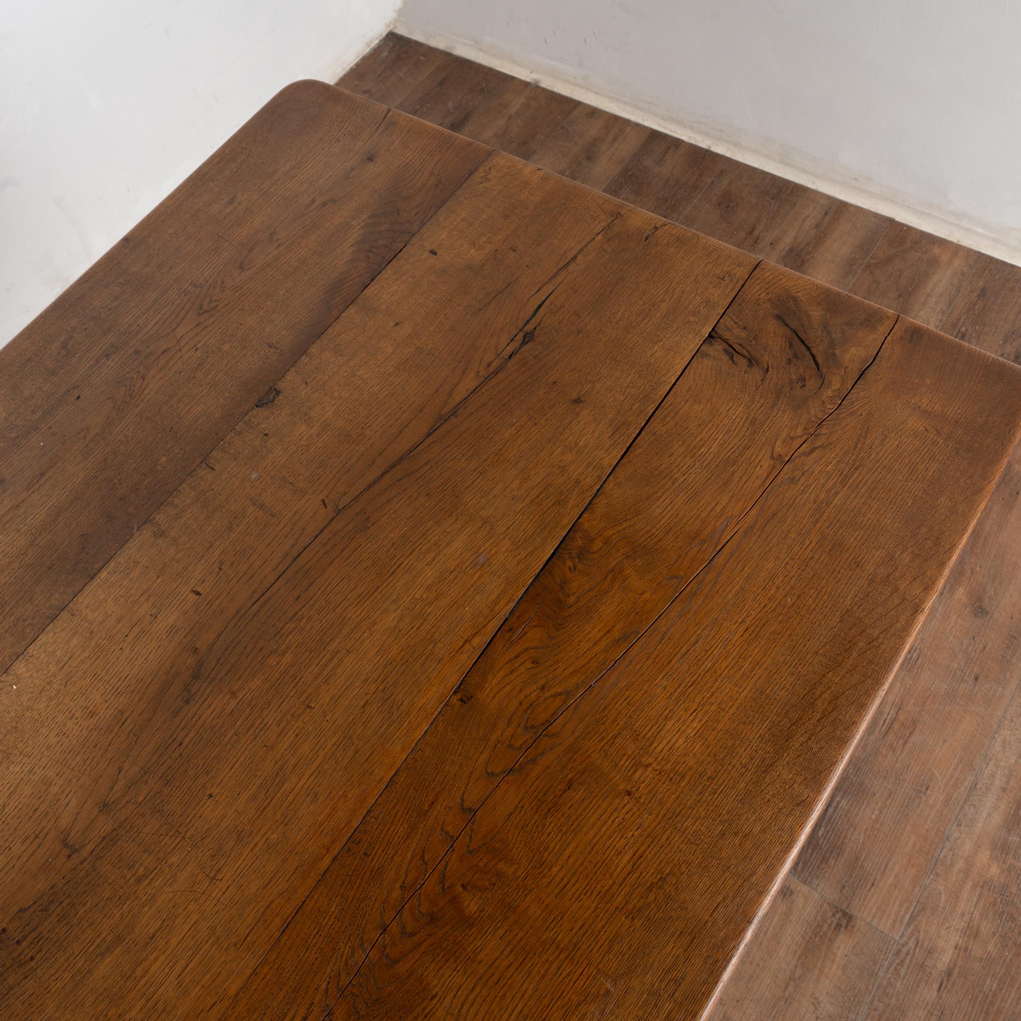 19th Century Oak Baroque Style Library Table from Denmark For Sale 3
