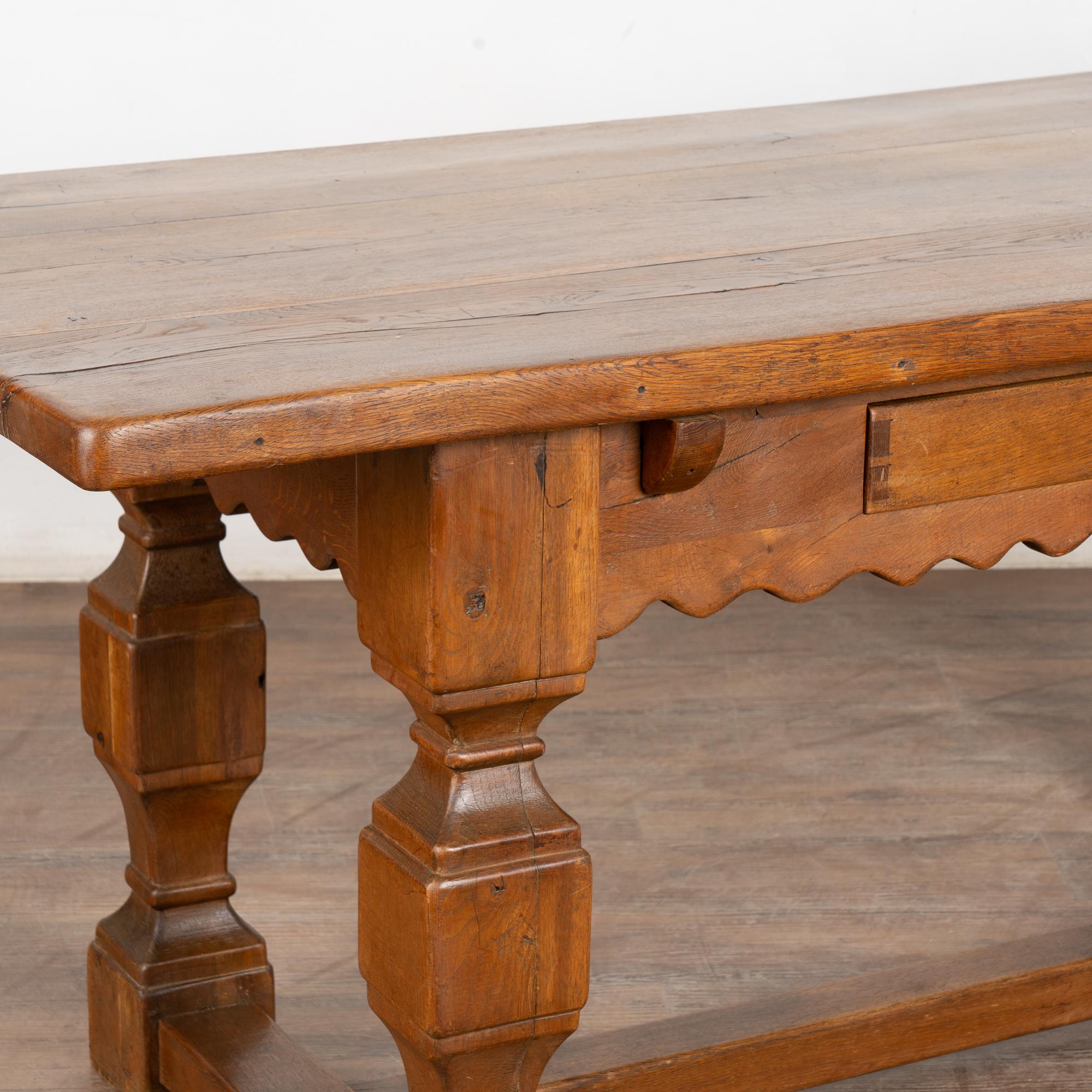 19th Century Oak Baroque Style Library Table from Denmark For Sale 4