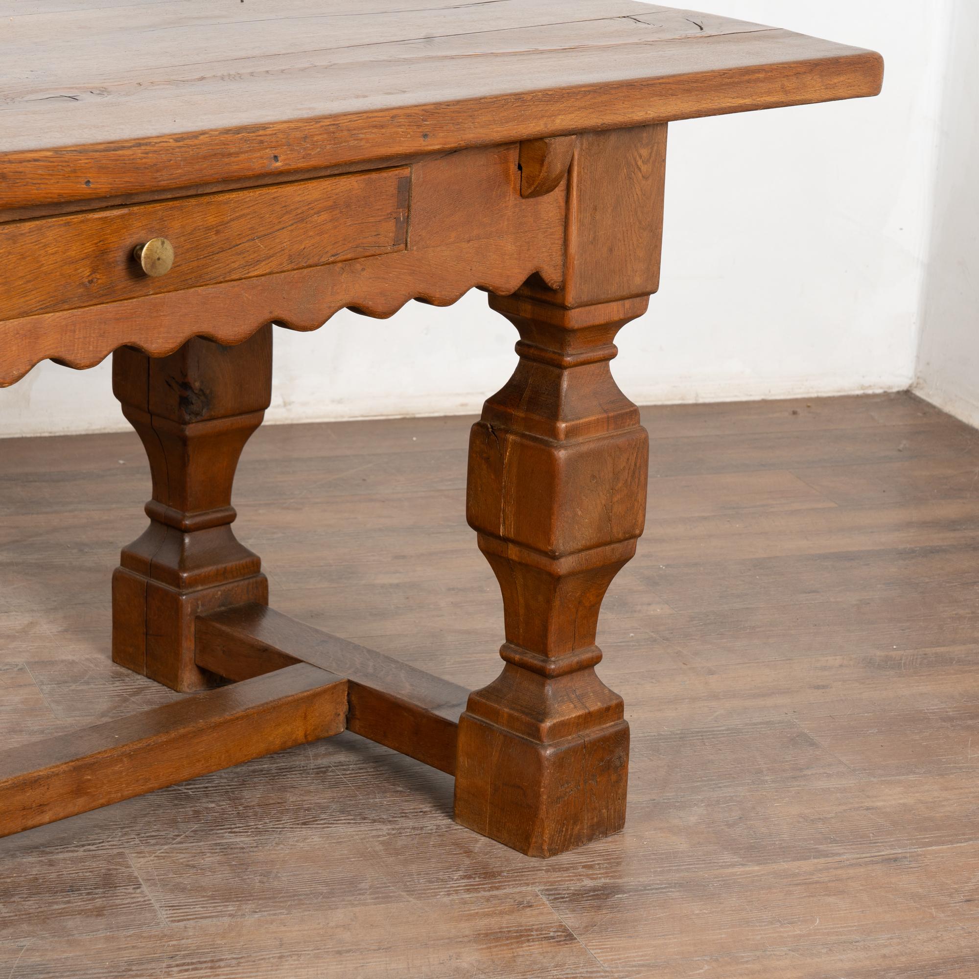 19th Century Oak Baroque Style Library Table from Denmark For Sale 5