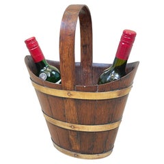 19th Century Oak Bottle Carrier