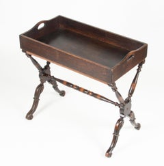 19th Century Oak Butler Tray Foldable