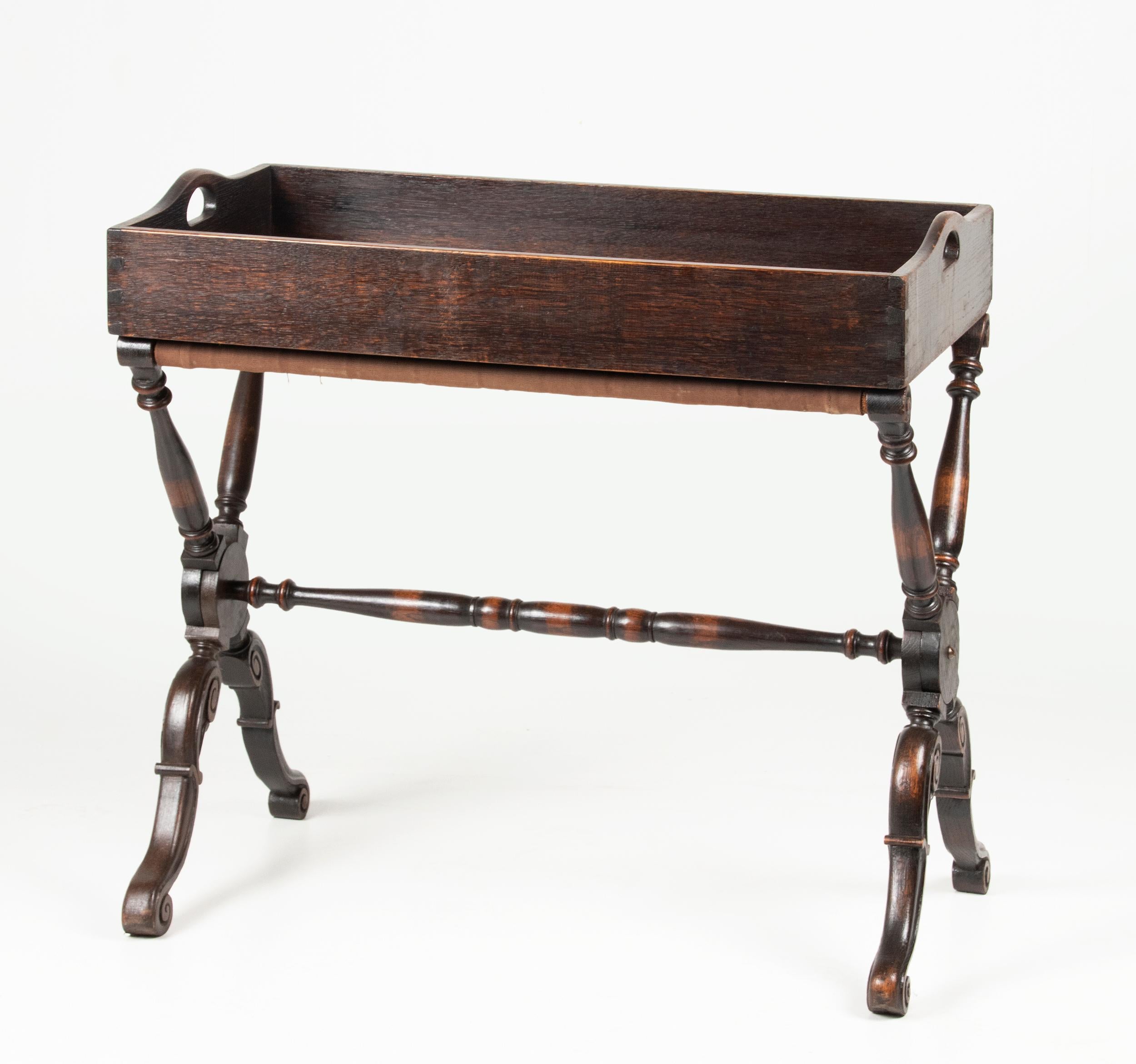 French 19th Century Oak Butler Tray Foldable