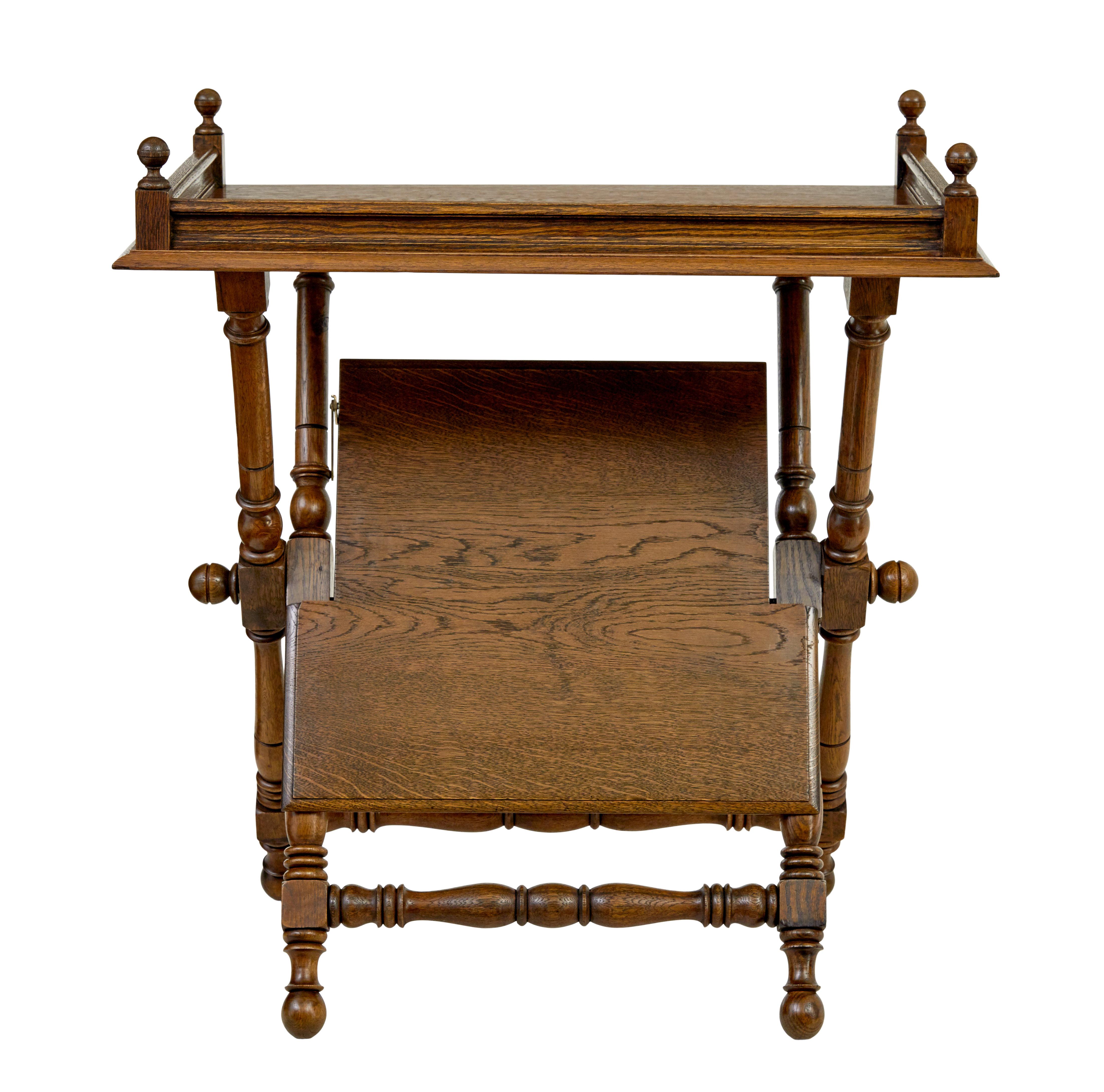 Hand-Crafted 19th century oak butlers tray from Bäckaskog castle